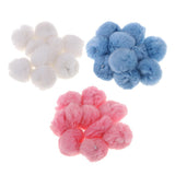 Maxbell 30Set  Faux Fur Pom Pom Ball Keychain for DIY Hat Bag Hair Accessories