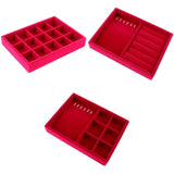 Maxbell 3 set Stackable Jewelry Display Tray Organizer Showcase
