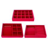 Maxbell 3 set Stackable Jewelry Display Tray Organizer Showcase