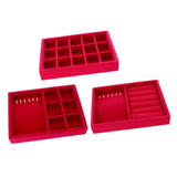 Maxbell 3 set Stackable Jewelry Display Tray Organizer Showcase