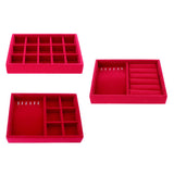 Maxbell 3 set Stackable Jewelry Display Tray Organizer Showcase