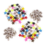 Maxbell 100 Sets Metal Star Pentagram Stud Rivet Spike Punk Screw for Leathercraft