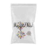 Maxbell 100 Sets Metal Star Pentagram Stud Rivet Spike Punk Screw for Leathercraft