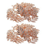 Maxbell 60Pcs/lot Large Filigree Leaf Branches Jewelry Making Findings Rose Gold