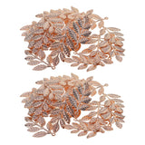 Maxbell 60Pcs/lot Large Filigree Leaf Branches Jewelry Making Findings Rose Gold