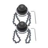 Maxbell 65Mn Brush Cutter Trimmer Head With Sawchain for Lawn Mower 2Pcs