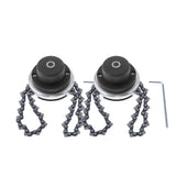 Maxbell 65Mn Brush Cutter Trimmer Head With Sawchain for Lawn Mower 2Pcs