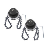 Maxbell 65Mn Brush Cutter Trimmer Head With Sawchain for Lawn Mower 2Pcs