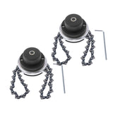 Maxbell 65Mn Brush Cutter Trimmer Head With Sawchain for Lawn Mower 2Pcs