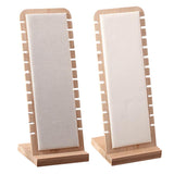 Maxbell Elegant Jewelry Display Desktop Stand L-Shape Suede Leather Necklace Holder