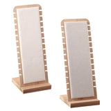 Maxbell Elegant Jewelry Display Desktop Stand L-Shape Suede Leather Necklace Holder