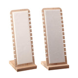 Maxbell Elegant Jewelry Display Desktop Stand L-Shape Suede Leather Necklace Holder