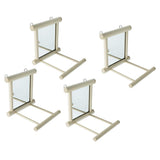 Maxbell 4 pcs Bird Swing Parrot Cage Toys Swing Hanging Play w/ Mirror Landing Perch
