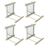 Maxbell 4 pcs Bird Swing Parrot Cage Toys Swing Hanging Play w/ Mirror Landing Perch