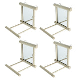 Maxbell 4 pcs Bird Swing Parrot Cage Toys Swing Hanging Play w/ Mirror Landing Perch