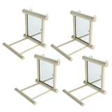 Maxbell 4 pcs Bird Swing Parrot Cage Toys Swing Hanging Play w/ Mirror Landing Perch