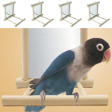 Maxbell 4 pcs Bird Swing Parrot Cage Toys Swing Hanging Play w/ Mirror Landing Perch