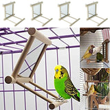 Maxbell 4 pcs Bird Swing Parrot Cage Toys Swing Hanging Play w/ Mirror Landing Perch