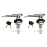 Maxbell Silver Cabinet Door L Handle Lock w/2 Keys for Toolbox Cabinet Truck