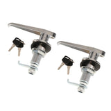 Maxbell Silver Cabinet Door L Handle Lock w/2 Keys for Toolbox Cabinet Truck