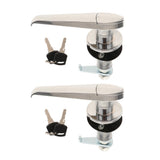 Maxbell Silver Cabinet Door L Handle Lock w/2 Keys for Toolbox Cabinet Truck
