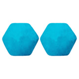 Maxbell Soft Plush Kids Tent Carpet Rug Pad Bedroom Cushion - Hexagonal Blue 2x