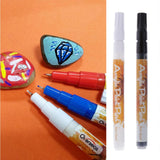 Maxbell 2set Ink Acrylic Paint Markers Art Permanent Painting Stone Fine Marker Pen