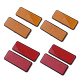 Maxbell 8pcs Rectangle Reflectors Universal for Motorcycle ATV Dirt Bike Scooter