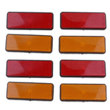 Maxbell 8pcs Rectangle Reflectors Universal for Motorcycle ATV Dirt Bike Scooter