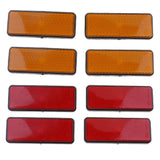 Maxbell 8pcs Rectangle Reflectors Universal for Motorcycle ATV Dirt Bike Scooter