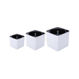 Maxbell 3Sizes Self Watering Planter Pot  for Herbs w/Water Level Indicator White