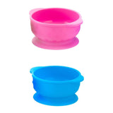 Maxbell 2pcs Solid Color Food-Grade Silicone Baby Bowls with Suction Cup Base 280ml