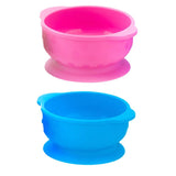 Maxbell 2pcs Solid Color Food-Grade Silicone Baby Bowls with Suction Cup Base 280ml