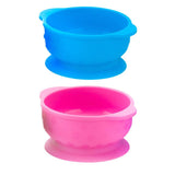 Maxbell 2pcs Solid Color Food-Grade Silicone Baby Bowls with Suction Cup Base 280ml