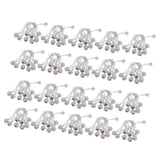 Maxbell 200 Piece 16cm Heavy Duty Ball Bungee Cord Tie down Cord Canopy Straps white