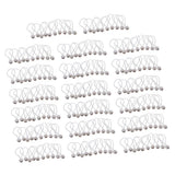 Maxbell 200 Piece 16cm Heavy Duty Ball Bungee Cord Tie down Cord Canopy Straps white
