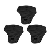 Maxbell 3pcs Pet Dog Safe Physical Pant Female Dog Sanitary Nappy Diaper Black M