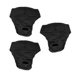 Maxbell 3pcs Pet Dog Safe Physical Pant Female Dog Sanitary Nappy Diaper Black M