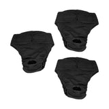 Maxbell 3pcs Pet Dog Safe Physical Pant Female Dog Sanitary Nappy Diaper Black M