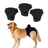 Maxbell 3pcs Pet Dog Safe Physical Pant Female Dog Sanitary Nappy Diaper Black M