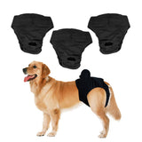 Maxbell 3pcs Pet Dog Safe Physical Pant Female Dog Sanitary Nappy Diaper Black M