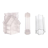Maxbell 3Pcs Plastic Clear Candle Mold Soap Mould Candles Making Craft Model