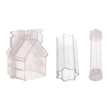 Maxbell 3Pcs Plastic Clear Candle Mold Soap Mould Candles Making Craft Model