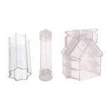 Maxbell 3Pcs Plastic Clear Candle Mold Soap Mould Candles Making Craft Model