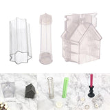 Maxbell 3Pcs Plastic Clear Candle Mold Soap Mould Candles Making Craft Model