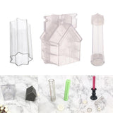 Maxbell 3Pcs Plastic Clear Candle Mold Soap Mould Candles Making Craft Model