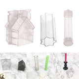 Maxbell 3Pcs Plastic Clear Candle Mold Soap Mould Candles Making Craft Model