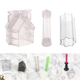 Maxbell 3Pcs Plastic Clear Candle Mold Soap Mould Candles Making Craft Model