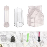 Maxbell 3Pcs Plastic Clear Candle Mold Soap Mould Candles Making Craft Model