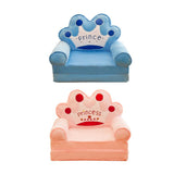 Maxbell Cartoon Children Fold Sofa Chairs Seat Cover Kids Armchair Cover Crown 2PCS